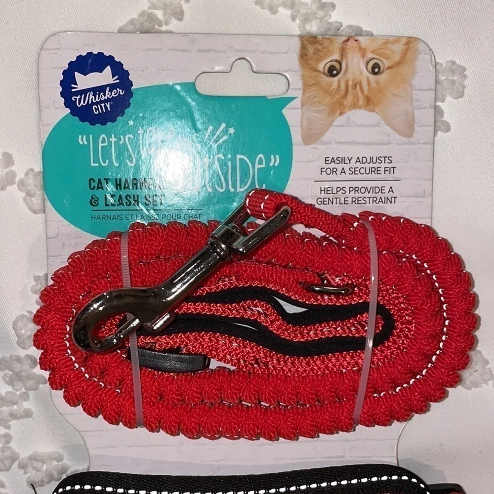 Red Pet Leash & Harness